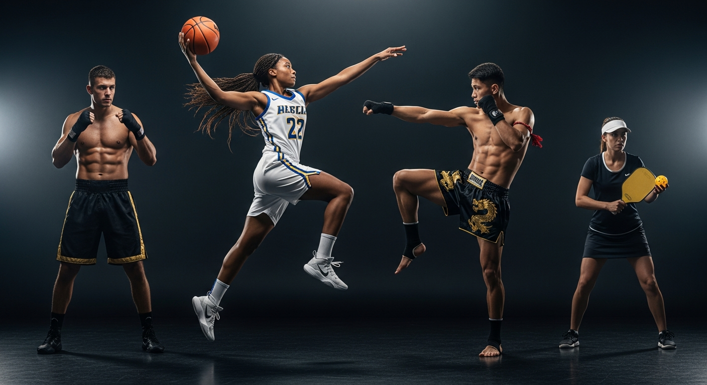 01 / HERO — FOUR-ATHLETE SLASH COMPOSITION